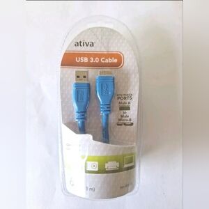 ATIVA Micro USB-A to MICRO-B USB 3.0 6 FT CABLE